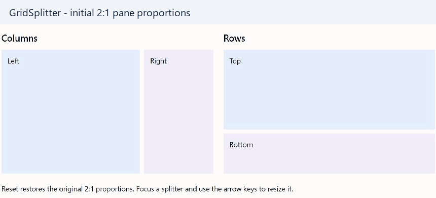 This recording shows dragging both dividers and using Reset sample to restore the initial 2:1 proportions. Double-tap equalization is described below.